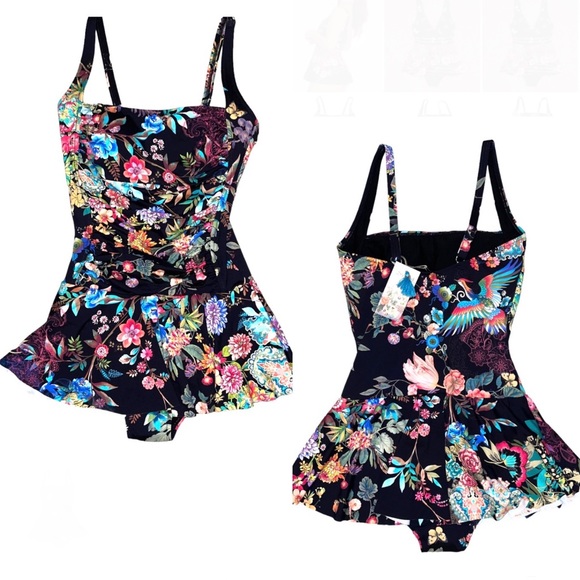 Johnny Was Swim Nwt Johnny Was Dreamer Skirted Onepiece Swimsuit